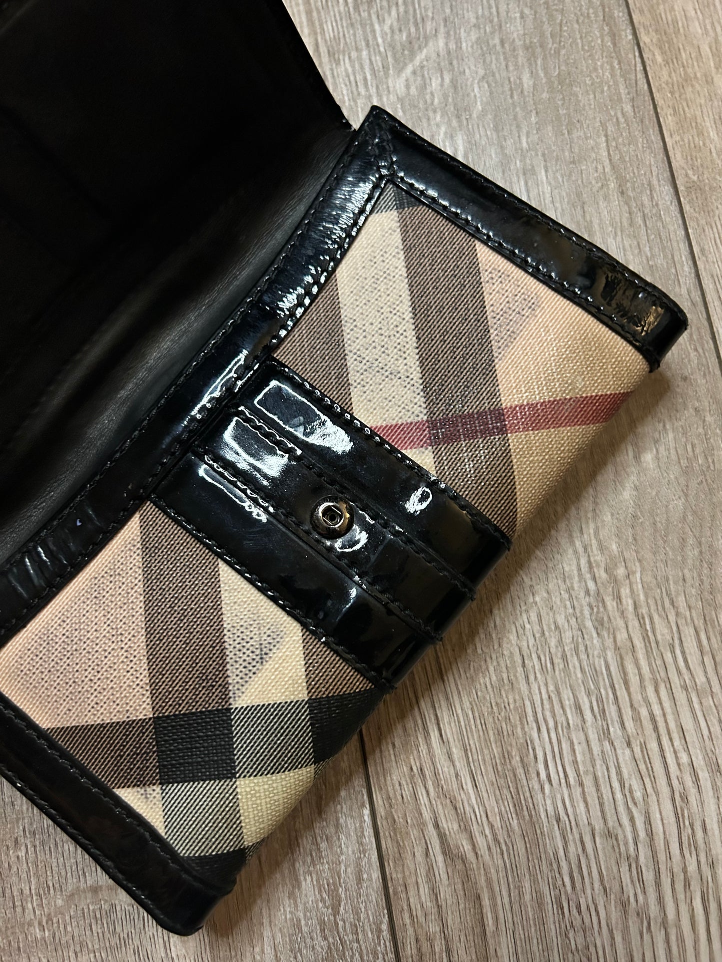 Vintage Patent Burberry Long Wallet