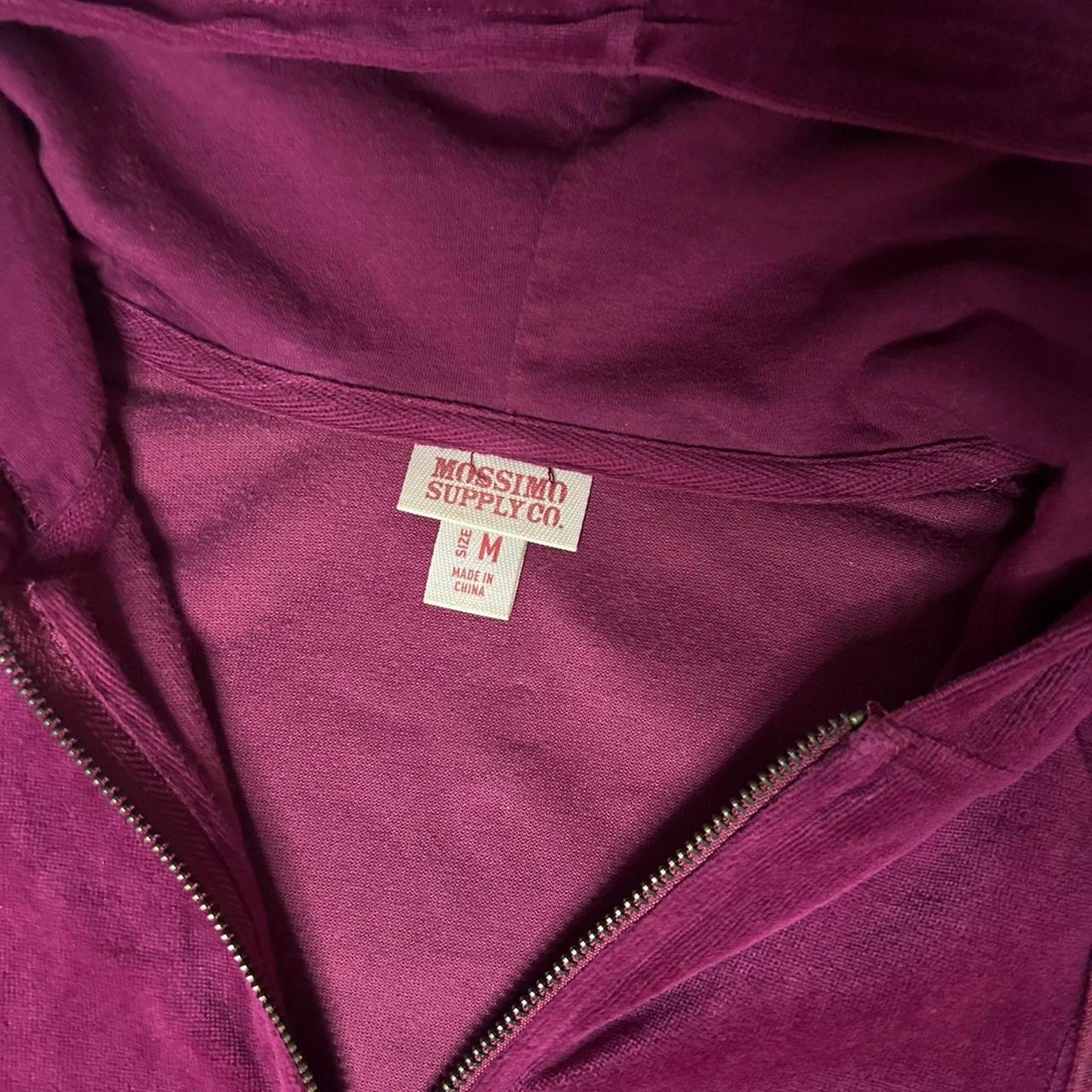 Y2k fuchsiaburgundy mossimo velour hoodie