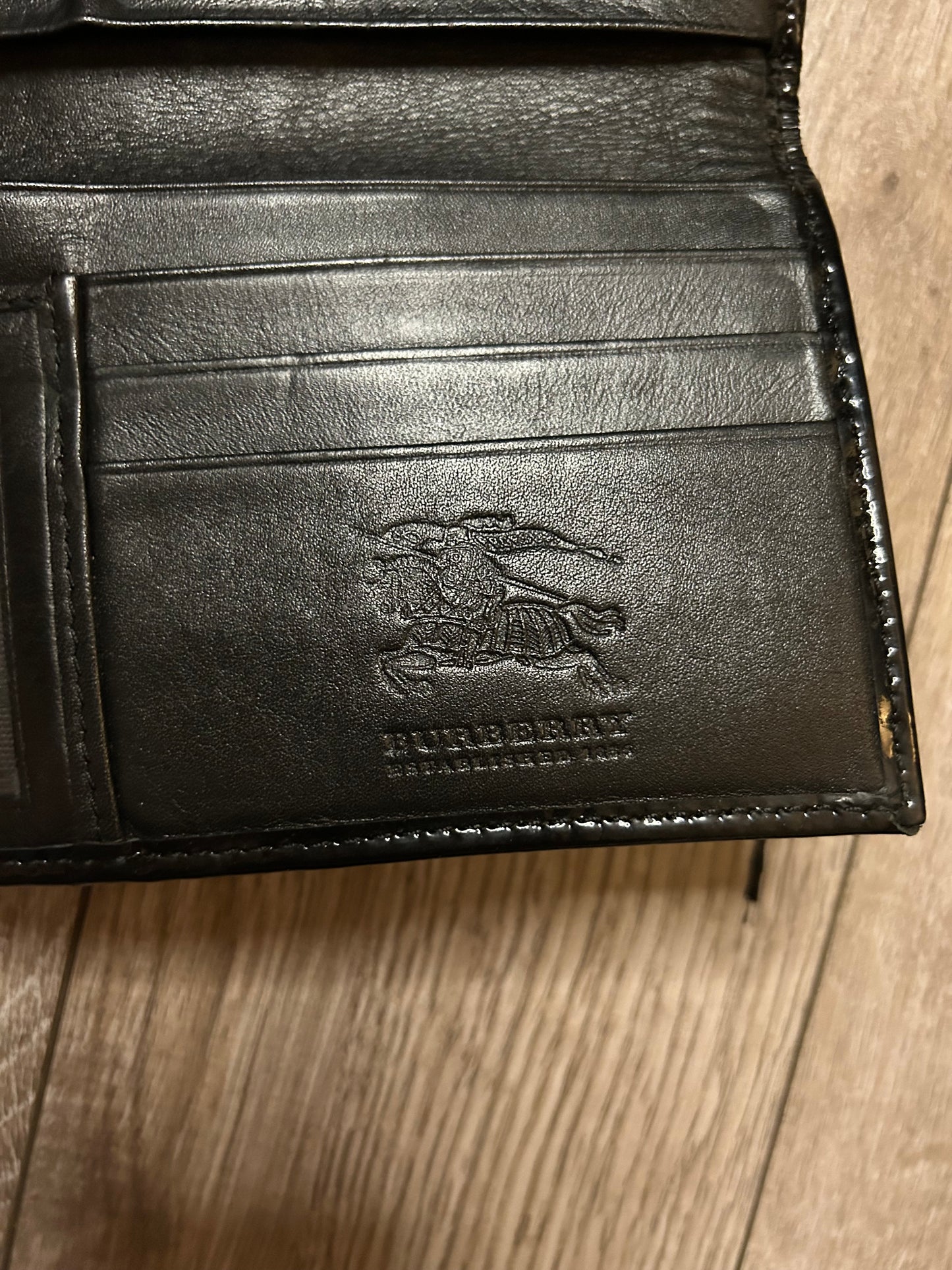 Vintage Patent Burberry Long Wallet