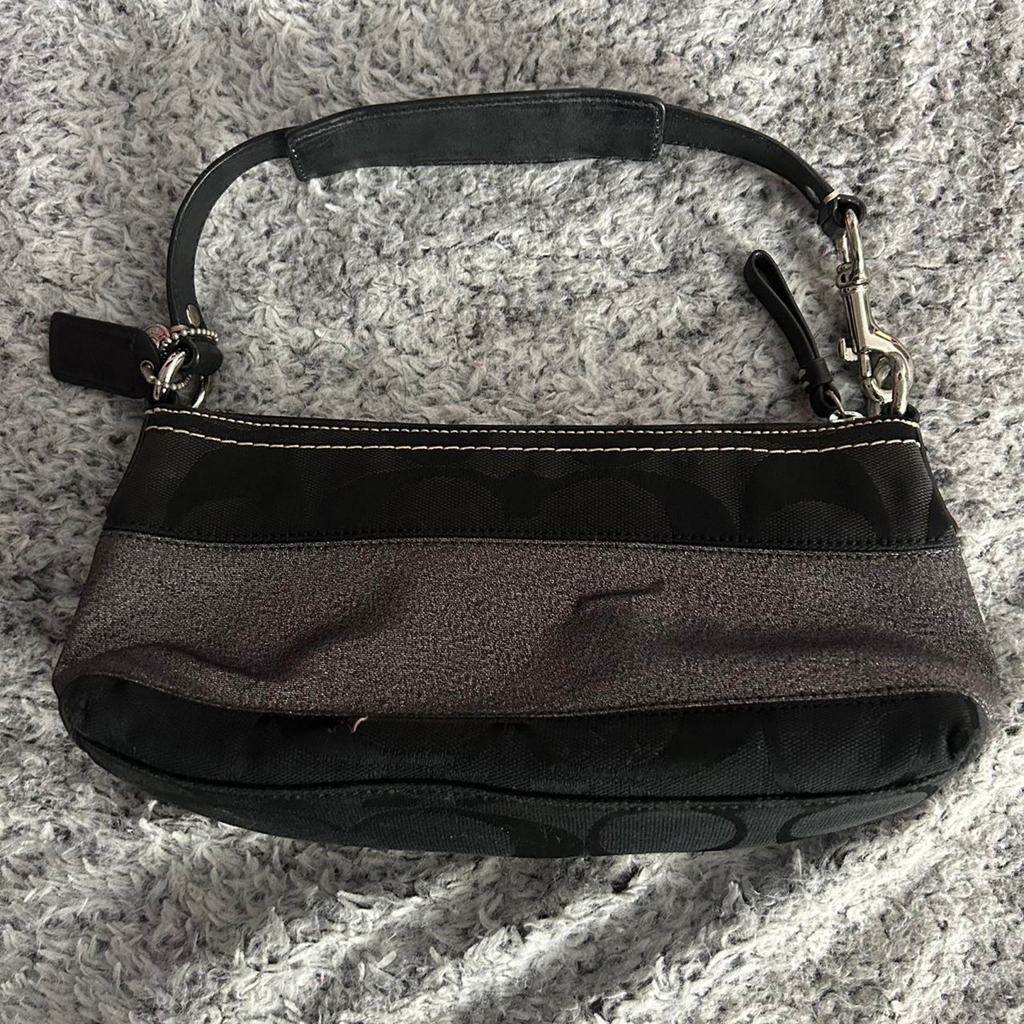 Vintage mini coach baguette shoulder bag