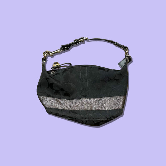 Mini Black and Silver Coach Handbag
