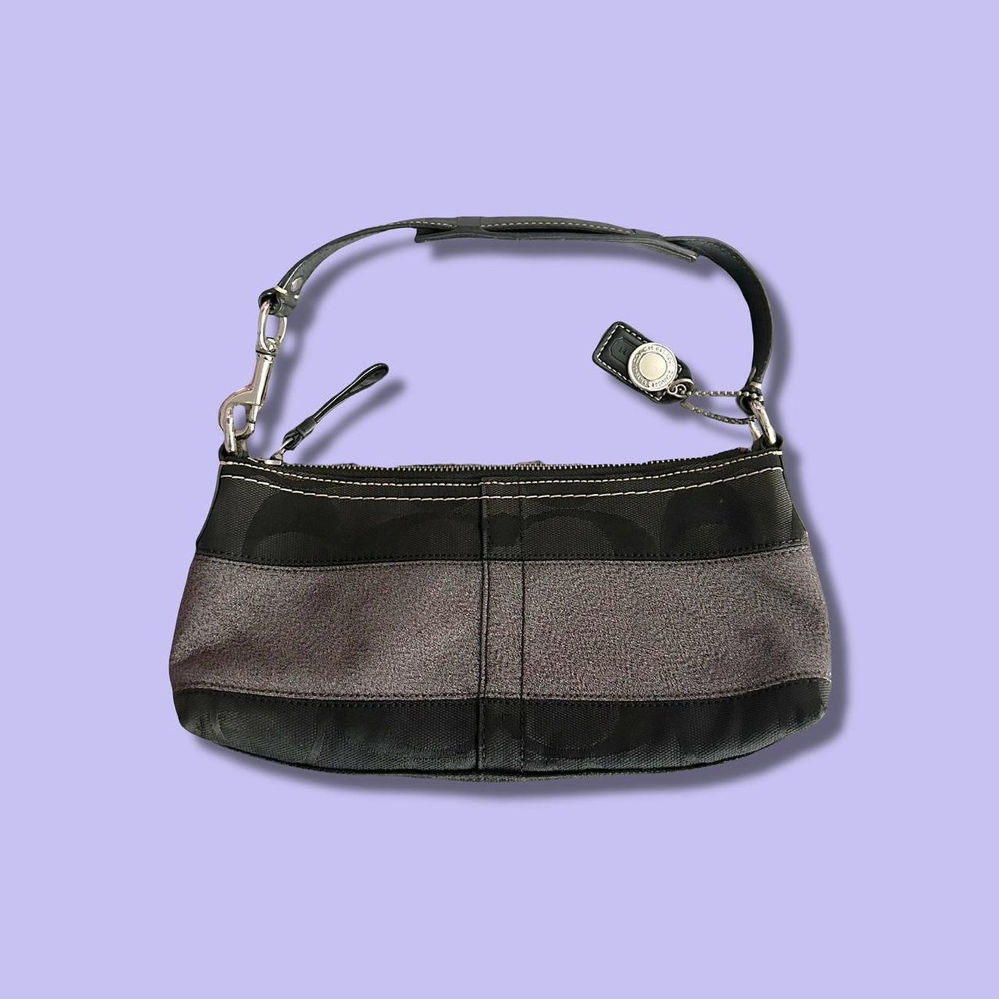 Vintage mini coach baguette shoulder bag