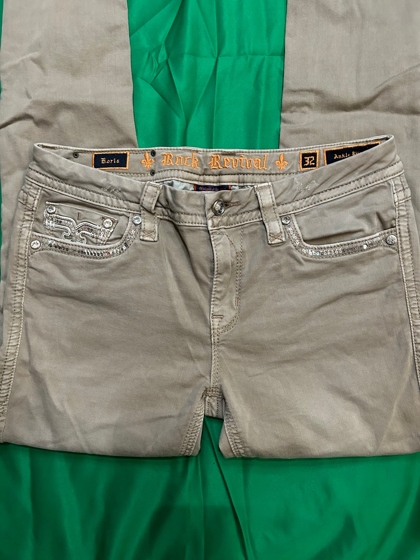 Khaki Skinny Rock Revivals