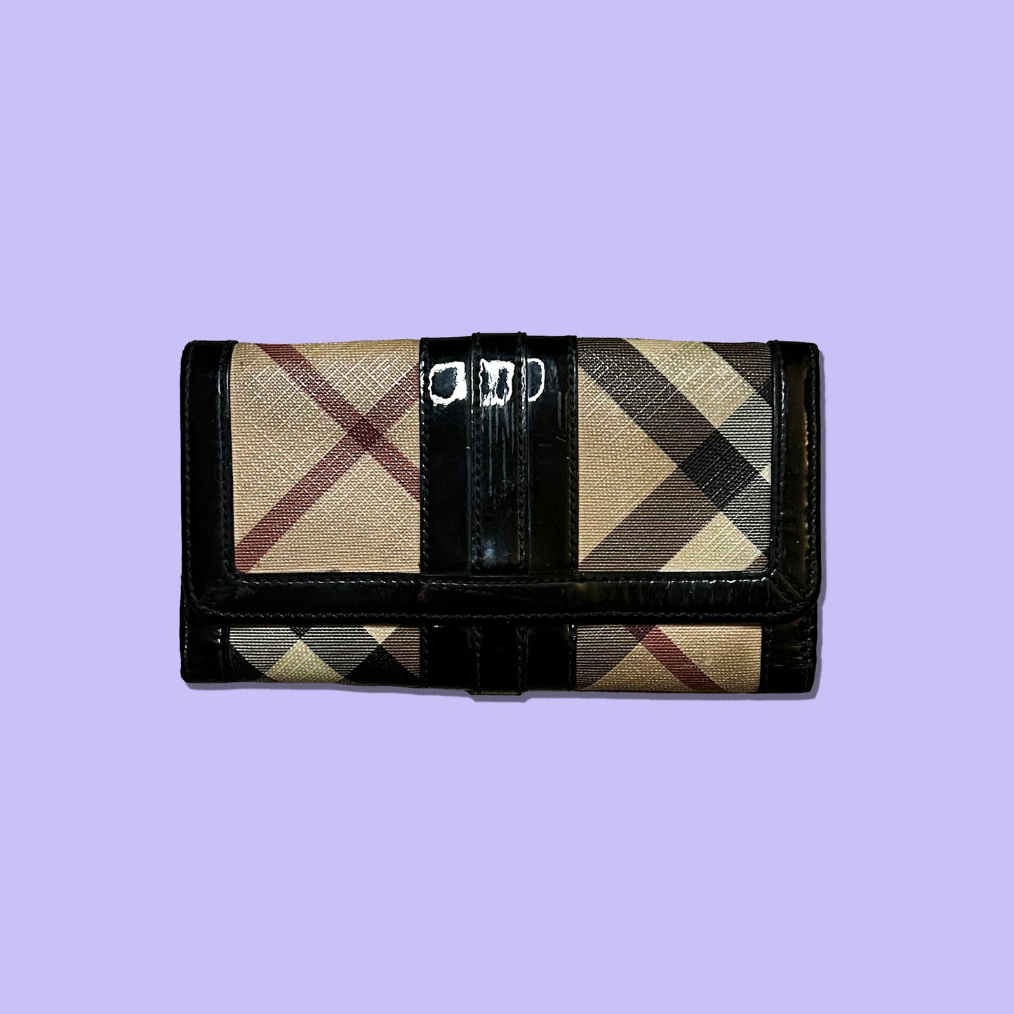 Vintage Patent Burberry Long Wallet