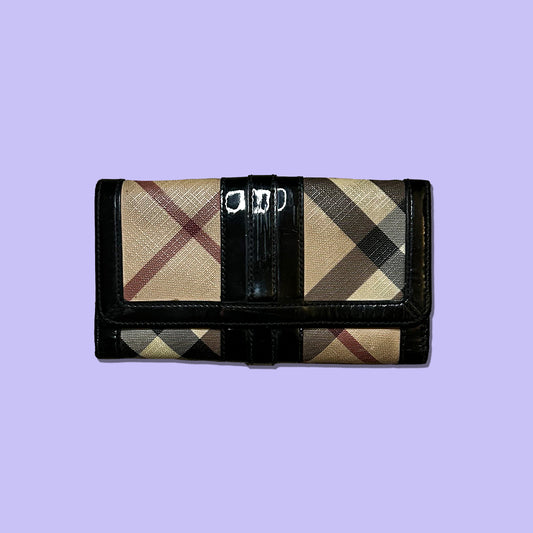 Vintage Patent Burberry Long Wallet