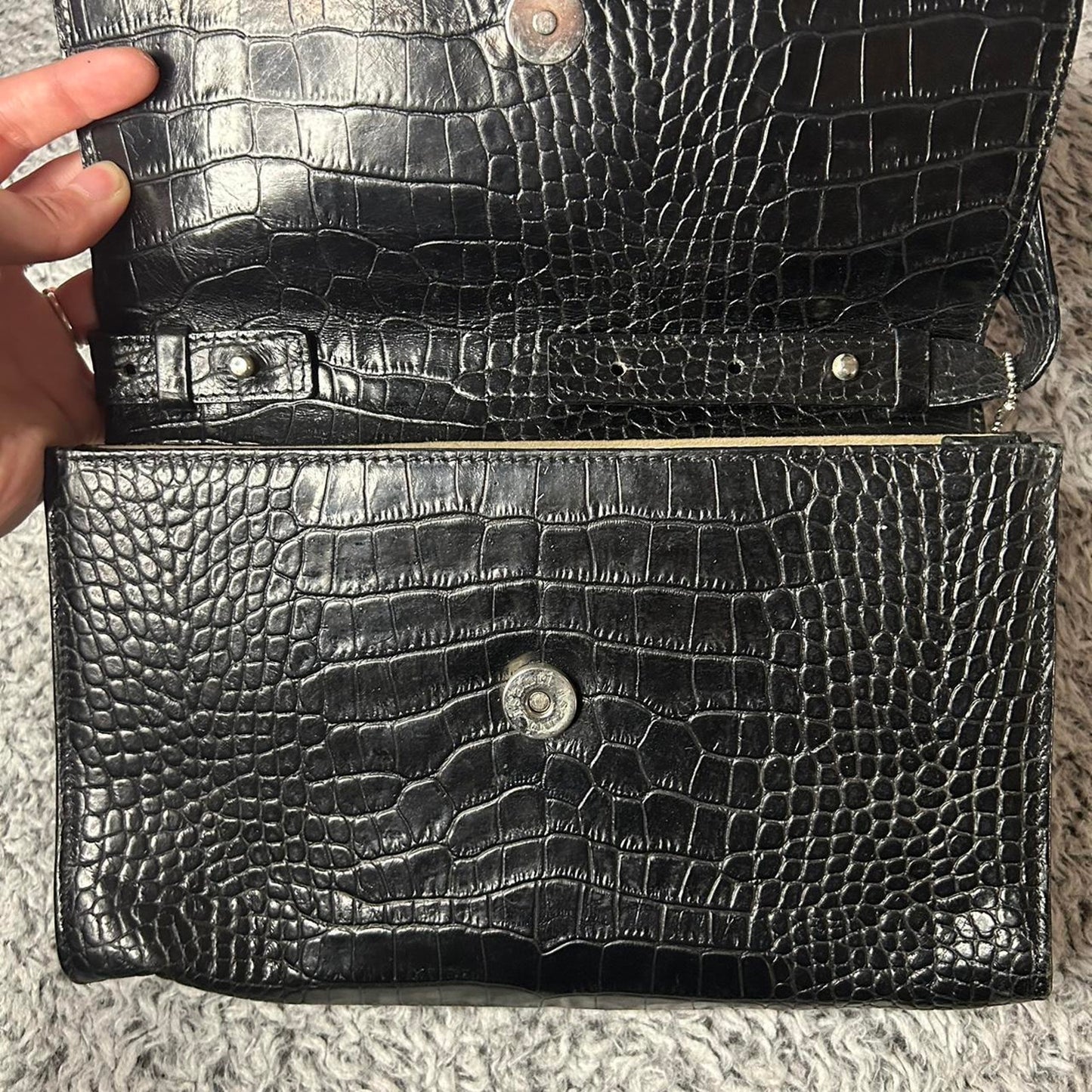 I santi y2k 90s faux croc shoulder bag