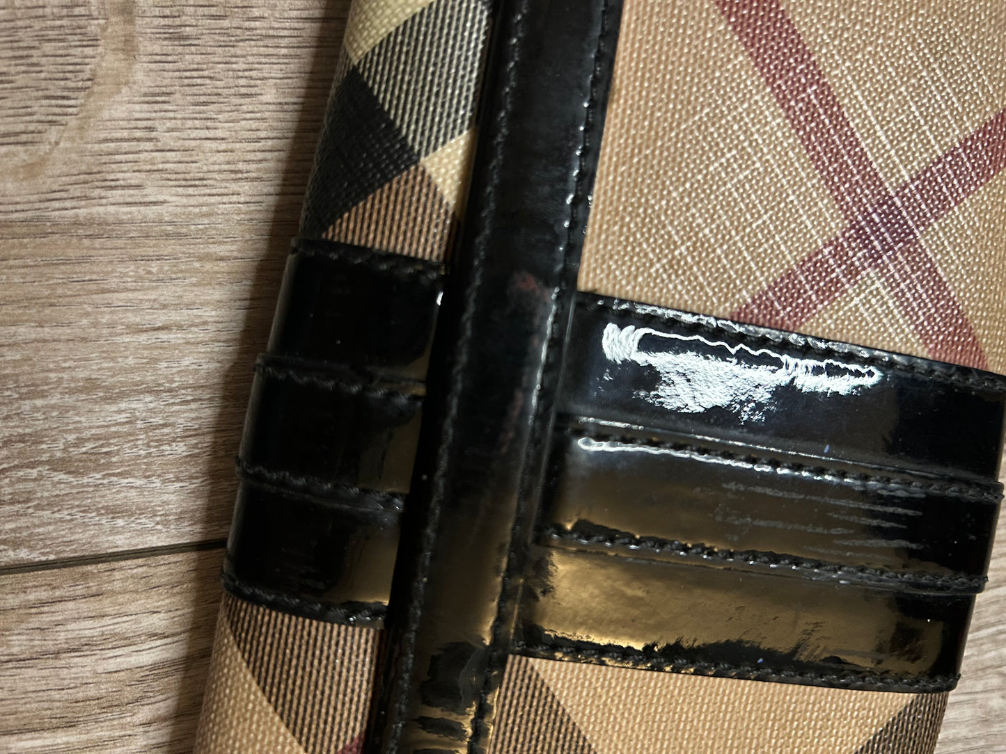 Vintage Patent Burberry Long Wallet