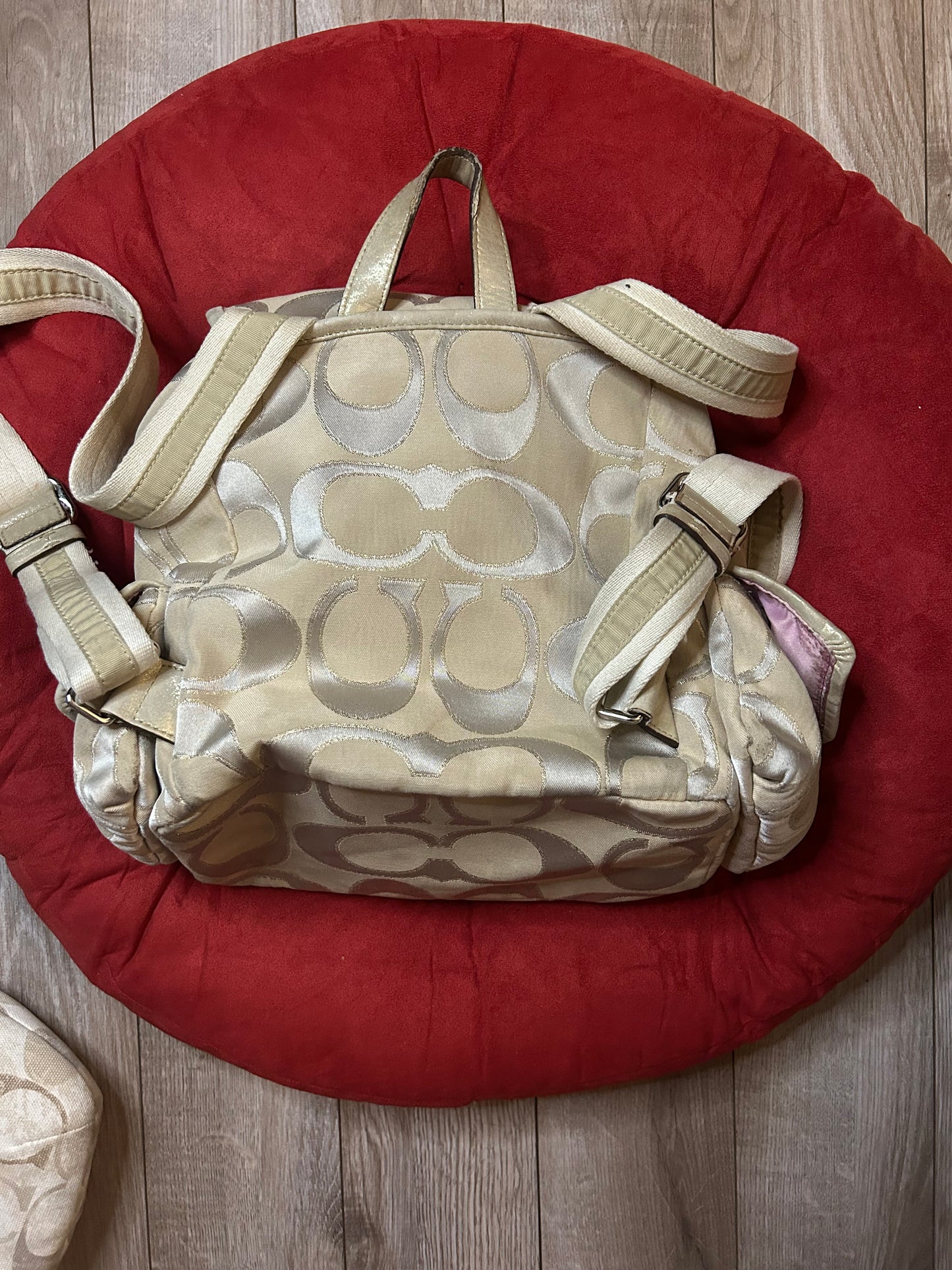 White Coach Poppy Backpack