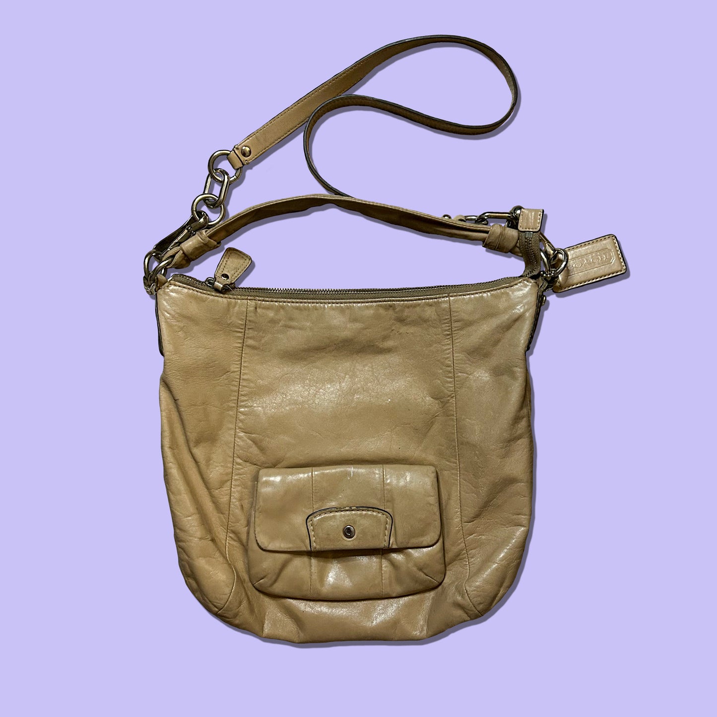 Tan Leather Coach Hobo Bag and Satchel