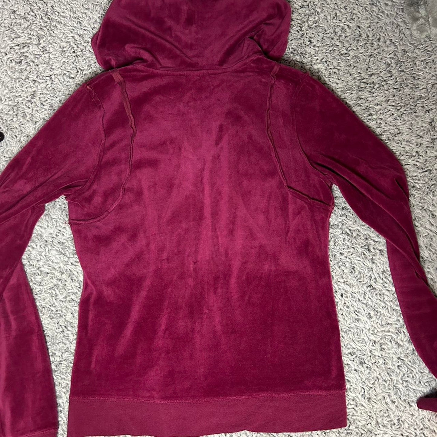 Y2k fuchsiaburgundy mossimo velour hoodie