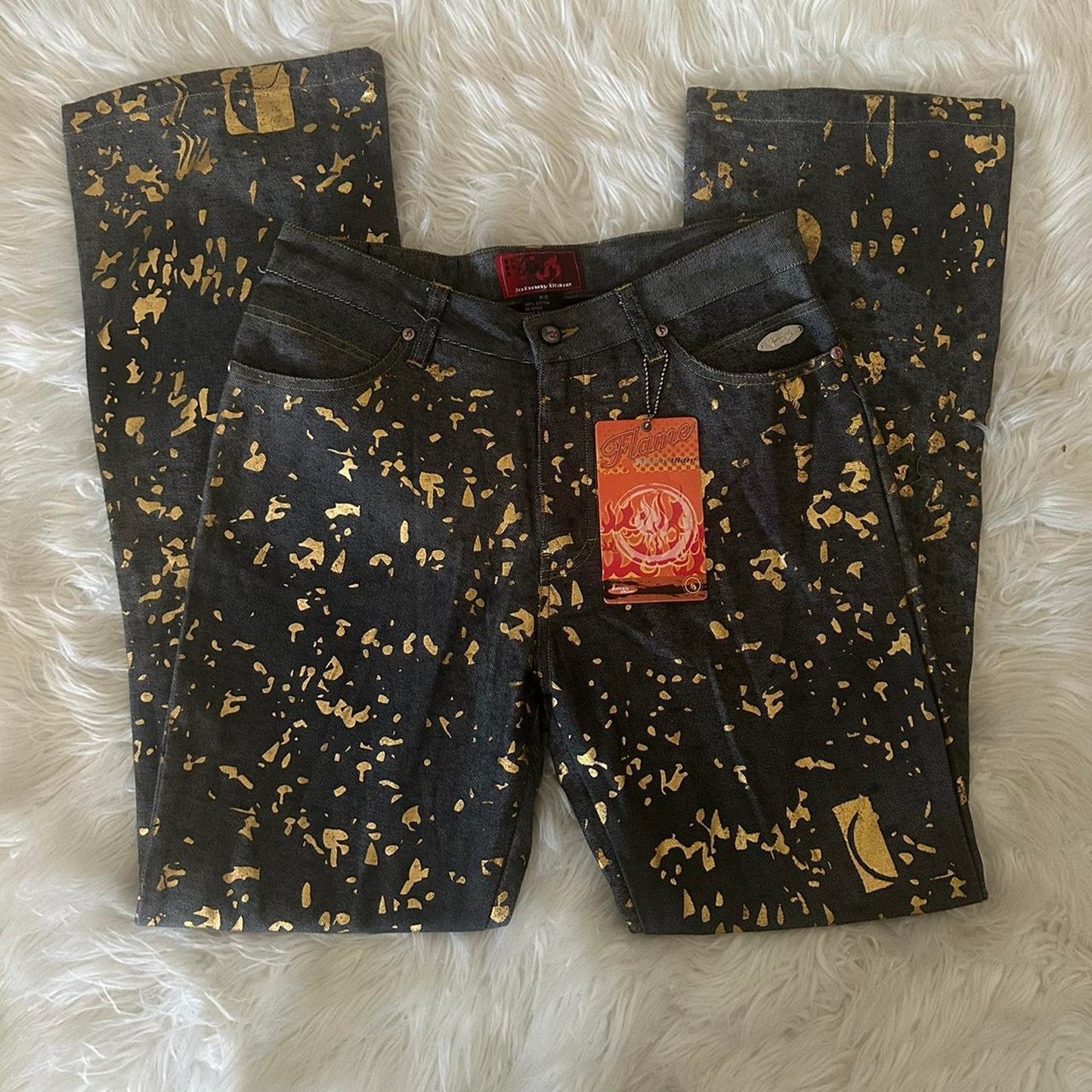 Vintage y2k deadstock nwt johnny blaze flared jeans